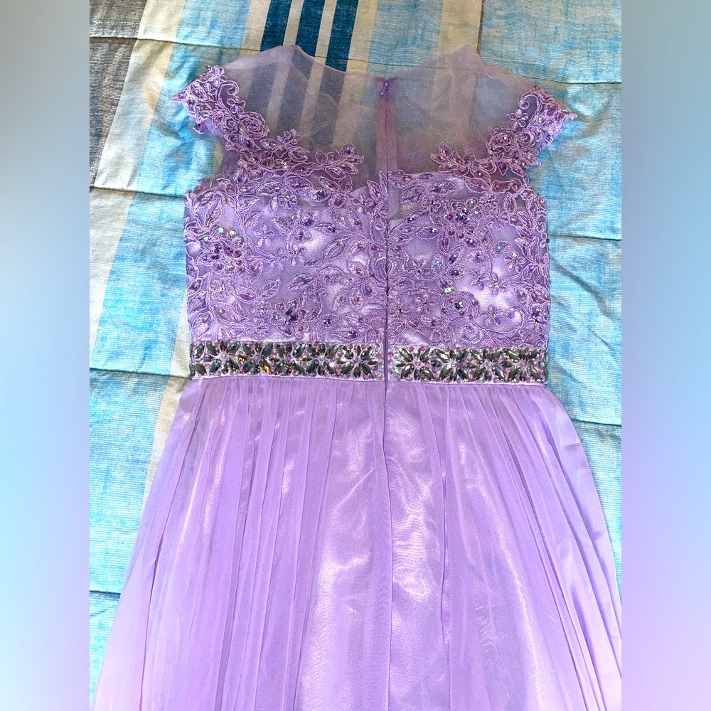Beautiful evening purple sparkly dress